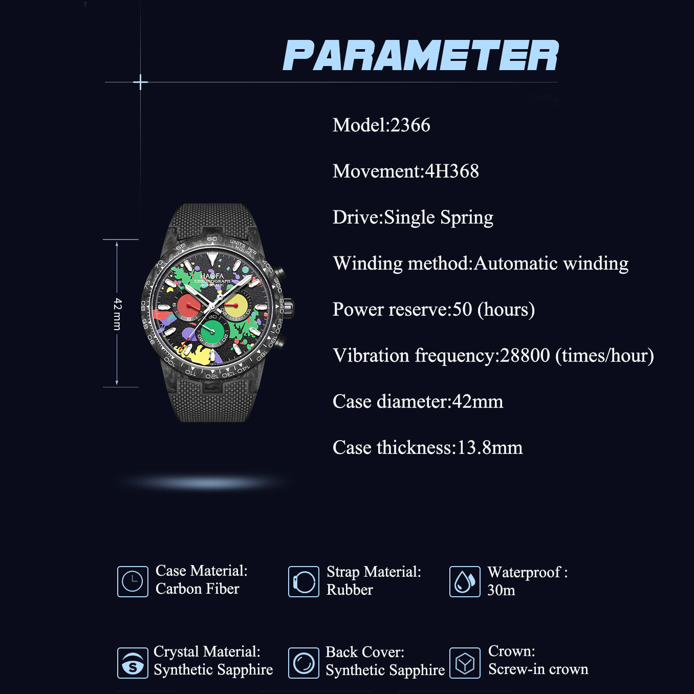 Haofa Chronograph 2366